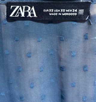 Vestido Zara azul con puntos