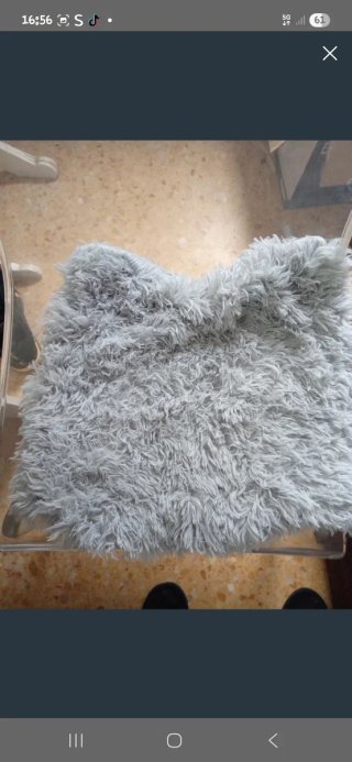 Funda de cojín gris de poliéster