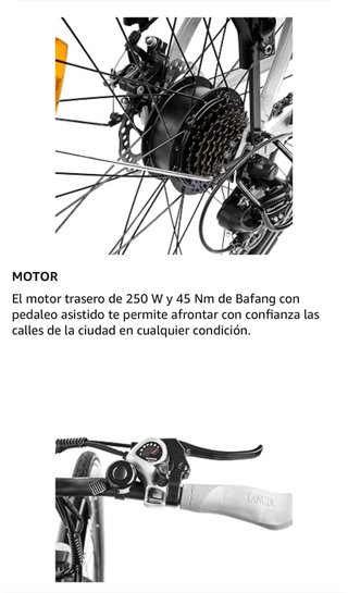 Bicicleta Eléctrica Lancia Gris y Negra