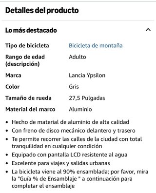 Bicicleta Eléctrica Lancia Gris y Negra