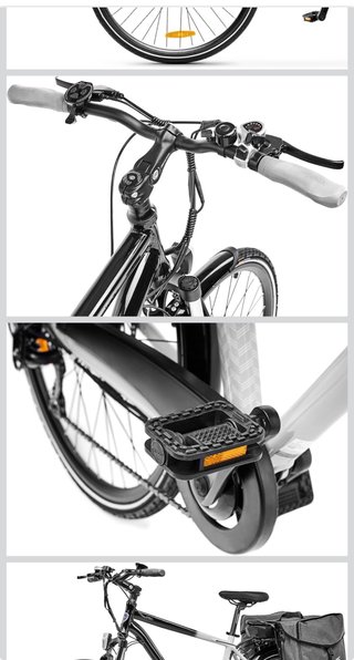 Bicicleta Eléctrica Lancia Gris y Negra