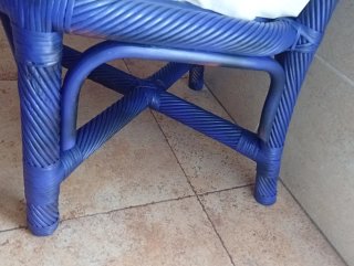 Silla Vintage Ardeco Años 70 Bambú, Ratán y madera
