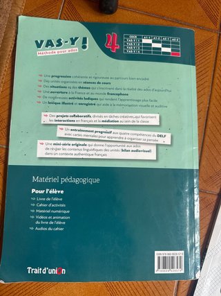 VAS-Y ! 4 CAHIER D'ACTIVITE