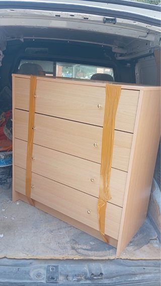 Cómoda 4 cajones madera