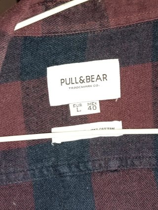 Camisa Vaquera Pull&Bear Gris Talla M