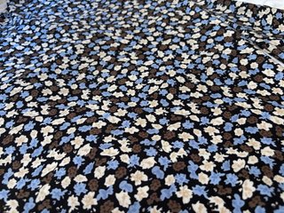 Vestido Primark XS floral manga larga skater azul