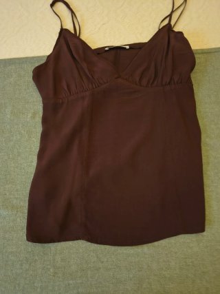 Top Zara tirantes marrón Talla M