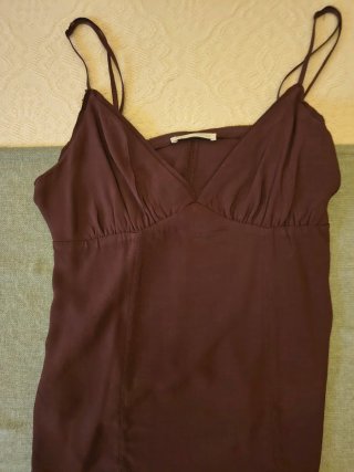 Top Zara tirantes marrón Talla M