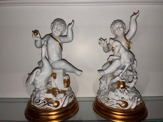Pareja Querubines Porcelana ALGORA