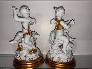 Pareja Querubines Porcelana ALGORA