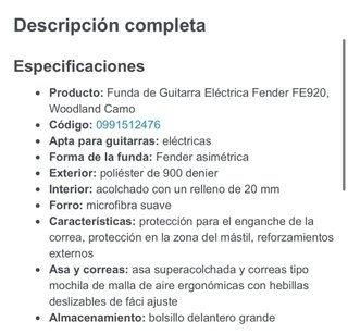 Funda Guitarra Eléctrica Fender Camuflaje