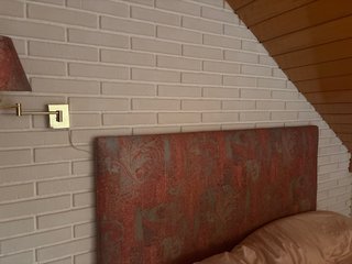 Cabecero de cama tela y madera