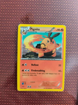 Lote 3 Cartas Pokémon: Pignite, Crustle, Victini