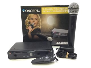 microfono vocalista samson concert 88 uhf wireless handheld system