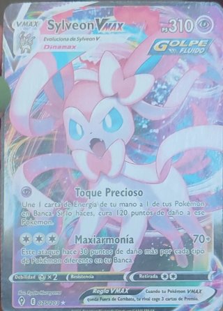 Carta Pokémon VMAX Sylveon VMAX 075/203