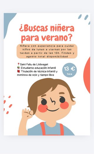 Niñera verano