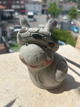 Statua in pietra baby tartaruga baby lumaca