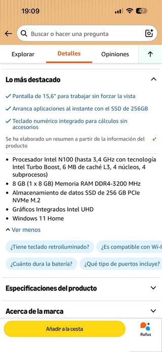 Ordenador portátil HP Plata