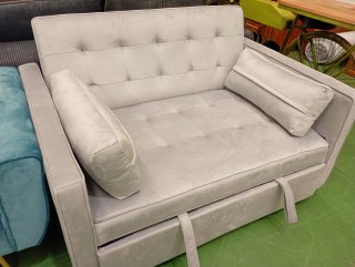 Sofá Cama Gris Tela