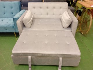 Sofá Cama Gris Tela