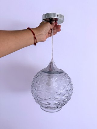 Lámpara colgante cristal tallado