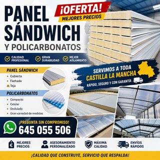 Panel Sándwich y Policarbonato Oferta CLM