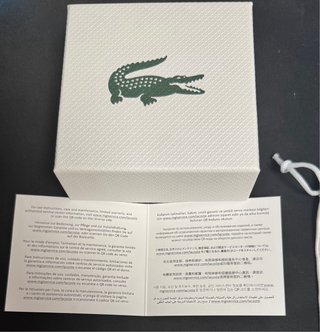 Pulsera Lacoste original plateada con caja