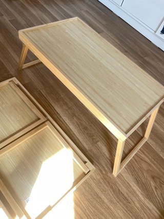 Mesa plegable bambú IKEA RESGODS x 2