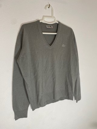 Jersey Lacoste Gris V-Neck