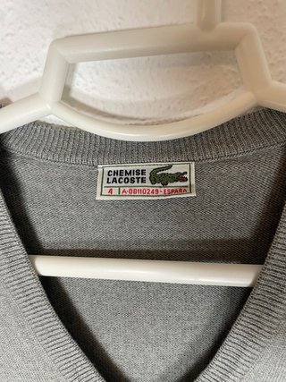 Jersey Lacoste Gris V-Neck