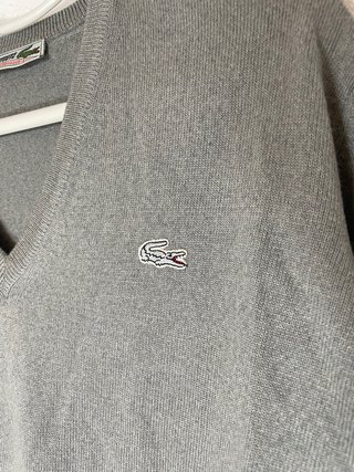 Jersey Lacoste Gris V-Neck