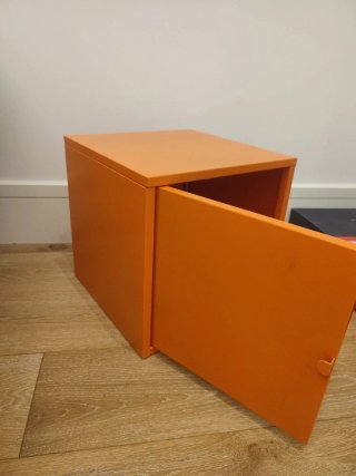 3 Cajas de almacenamiento naranja de metal