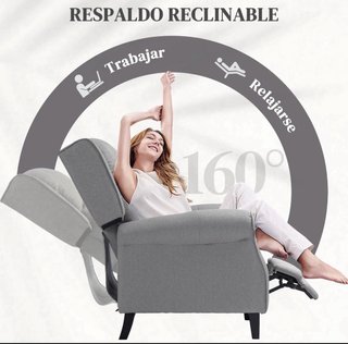 Sillón de tela gris