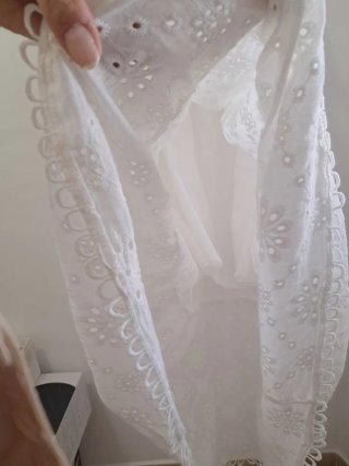 Vestido blanco bordado tirantes