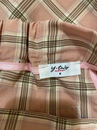 Pantalón corto recto a cuadros
