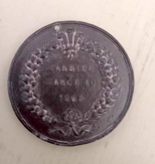 Medalha Casamento Príncipe Gales e Alexandra 1863