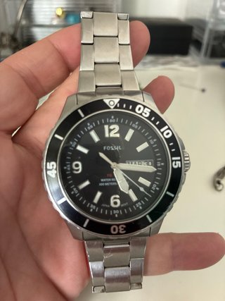 Reloj Fossil Negro y Plateado