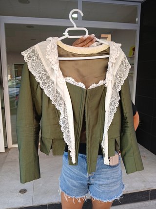 Corpiño fallera verde