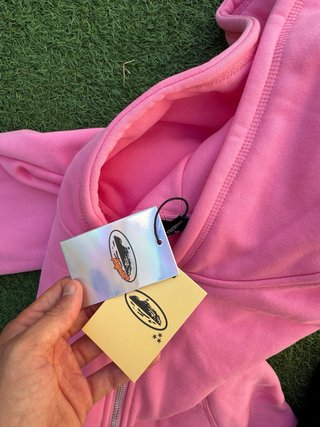 Chaqueta con capucha Corteiz rosa Talla M