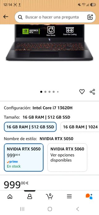 Portátil Acer Nitro V 15 ANV15-52 PRECINTADO