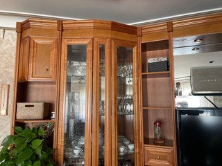 Mueble de salón madera y cristal (3 partes)