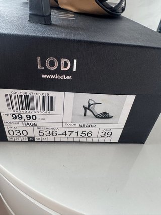 Sandalias Lodi Tacón Negro