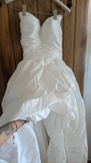 Vestido Novia/Evento Blanco T.XS palabra de honor