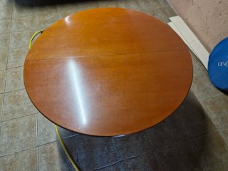 Mesa comedor redonda extensible medida 1,10 x145