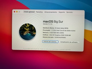 MacBook Retina 12” 2015 Intel Core M 8GB RAM