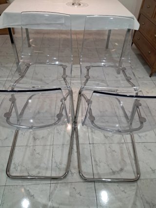 4 Sillas Ikea Tobias Transparentes