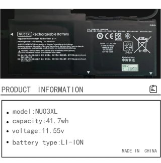 Batería HP NU03XL para Pavilion x360 11-u000