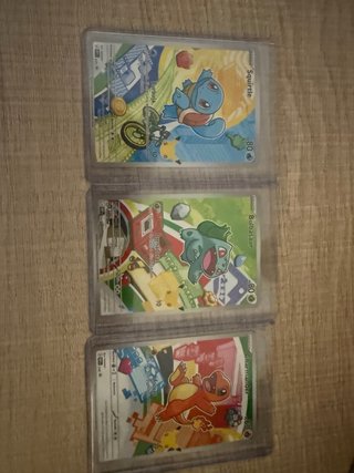 Cartas Pokémon Squirtle, Bulbasaur, Charmander