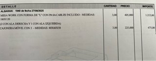 Escritorio y cajonera de oficina a juego