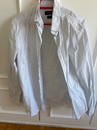 Camisa Massimo Dutti Rayas Azul Blanco